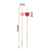 100 Bamboo Heart Cocktail Picks - Red and Pink DSP_BIRC_P022