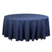 108" Premium Polyester Round Tablecloth Wedding Party Table Linens TAB_108_NAVY_PRM