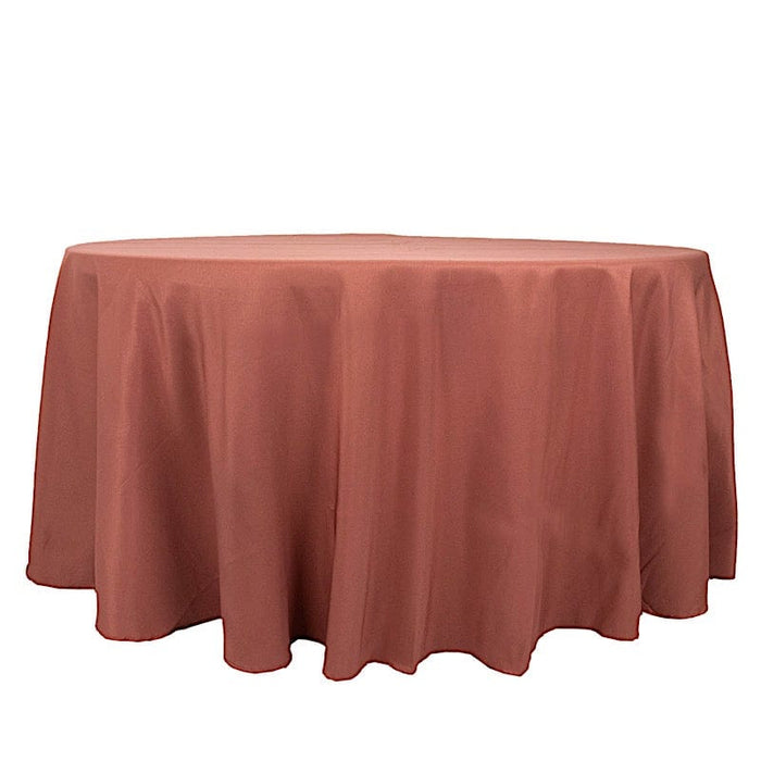 120" Premium Polyester Round Tablecloth Wedding Table Linens TAB_120_TERC_PRM