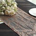 12x108" Leaf Vine Embroidered Sequin Table Runner
