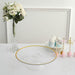 2 Round 12" Plastic Cake Stand Dessert Display Riser with Gold Rim - Clear CAKE_PLST_R012_CLGD