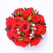 2  Silk 10" Artificial Flower Ball Bouquets for Centerpieces ARTI_BALL_RS02_10_RED