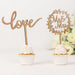 2 Wooden Mr & Mrs and Love Wedding Cake Toppers - Natural CAKE_TOP_016_MIX_NAT
