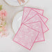 25 Cocktail Paper Napkins with Vintage Floral Print - Pink NAP_BEV11_PINK