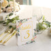 25 Double Sided 7" Paper 1-25 Set Wedding Table Numbers FAV_BOARD_PAP01_FLOR_GOLD