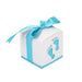 25 pcs 2.5" Baby Shower Party Favor Boxes with Footprints Design BOX_2X2_BABY02_BLUE