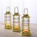 3 Round 7" Mini LED Tealight Candle Lantern Lamps LED_CAND_PL09_GOLD