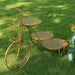 3-Tier 40" Metal Bicycle Wedding Cake Stand with Mesh Trays - Gold CAKE_STND_BIKE01_GOLD