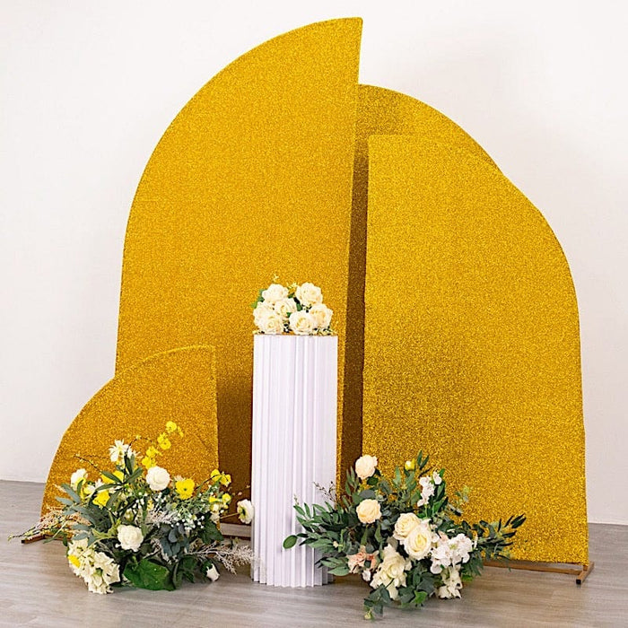 4 Chiara Backdrop Stand Covers Shimmer Tinsel Finish