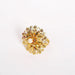 4 Metal 2" Elegant Pearl Daffodil Flower Napkin Rings - Gold NAP_RING41_GOLD