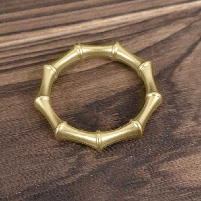 4 Metal 2" Napkin Rings Bamboo Knuckle Style - Gold NAP_RING50_GOLD