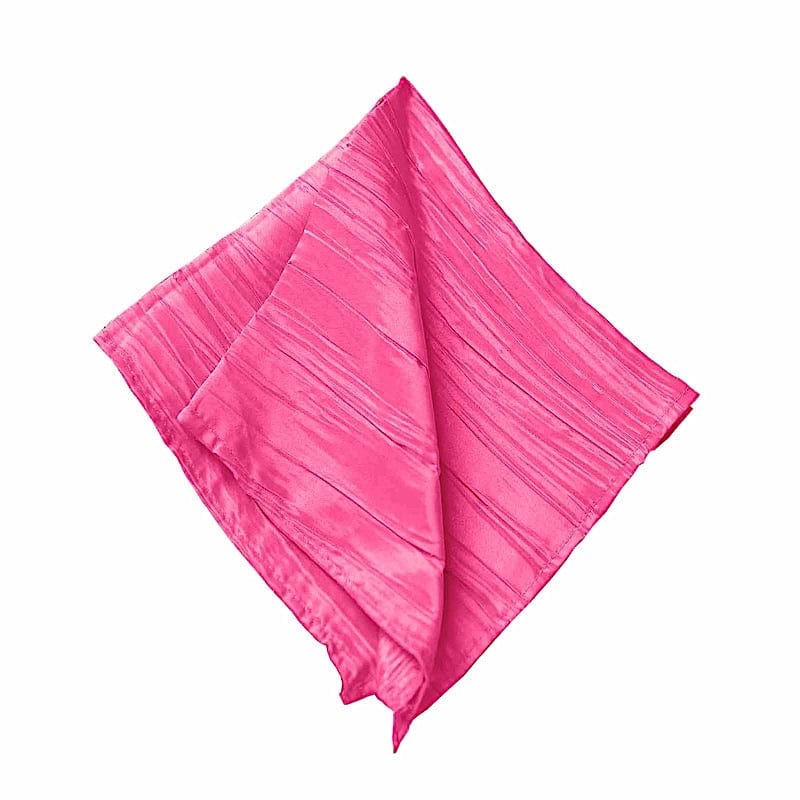 5 Accordion Crinkled Taffeta Dinner Napkins