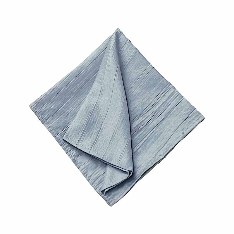 5 Accordion Crinkled Taffeta Dinner Napkins