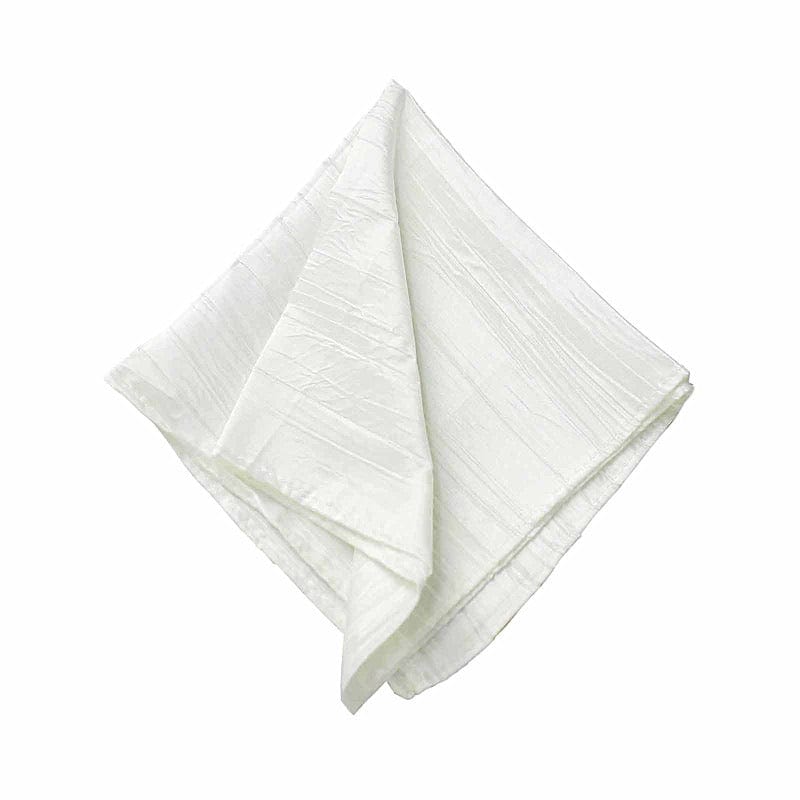 5 Accordion Crinkled Taffeta Dinner Napkins