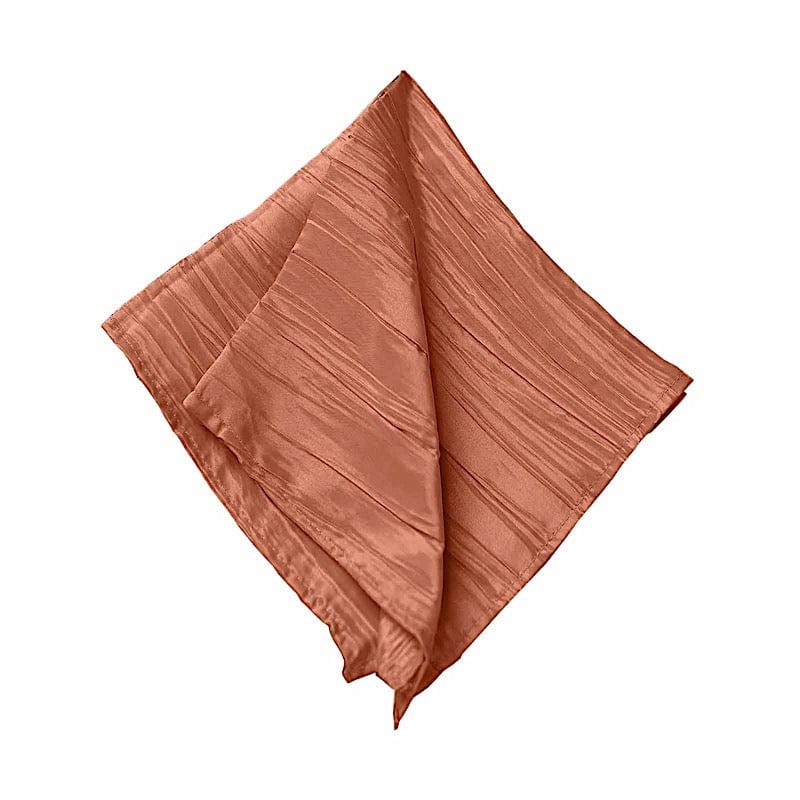 5 Accordion Crinkled Taffeta Dinner Napkins