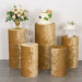 5 Crushed Velvet Cylinder Plinth Display Box Stand Covers