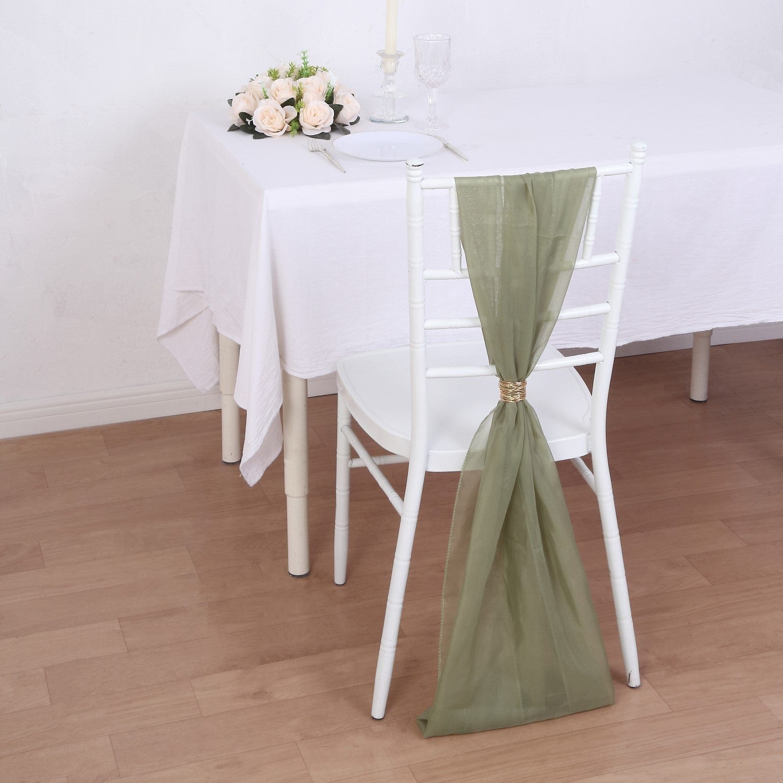 5 pcs Premium Chiffon Wide Chair Sashes