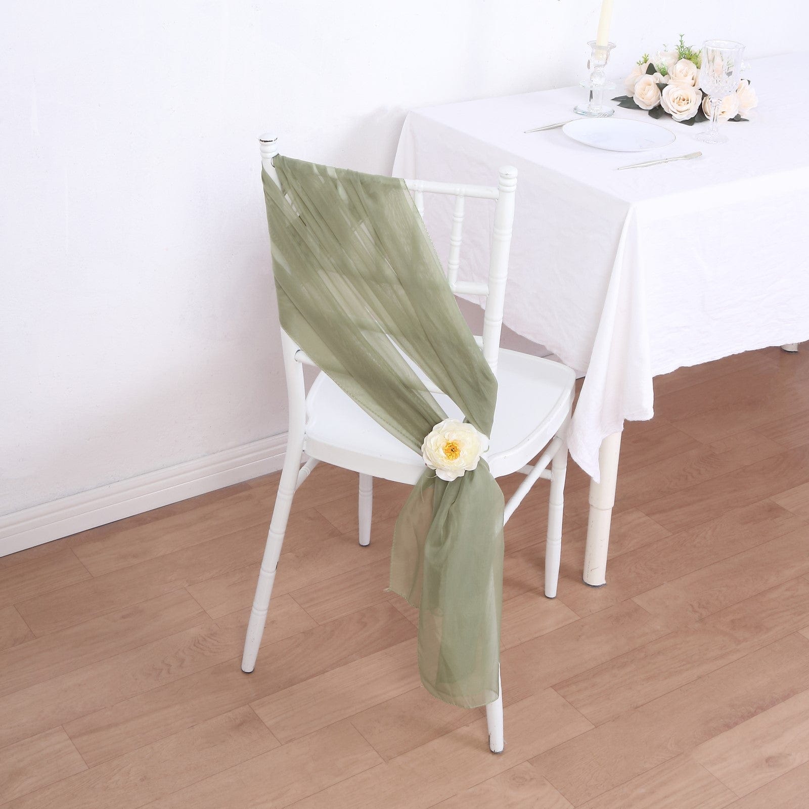 5 pcs Premium Chiffon Wide Chair Sashes