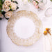 6 Round 12" Plastic Charger Plates with Gold Reef Rim - Clear CHRG_PLST0044_12_CLGD
