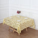 72" x 72" Sequin Leaf Embroidered Seamless Tulle Table Overlay
