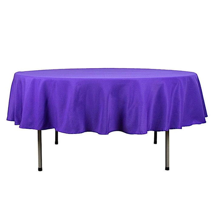 90" Round Tablecloth Premium Polyester Table Cover TAB_90_PURP_PRM