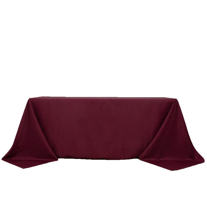 90" x 132" Premium Polyester Rectangular Tablecloth TAB_90132_BURG_PRM
