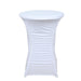 Cocktail Table Cover Ruched Pleated Heavy Duty Spandex Tablecloth TAB_COCK_SPX03_WHT