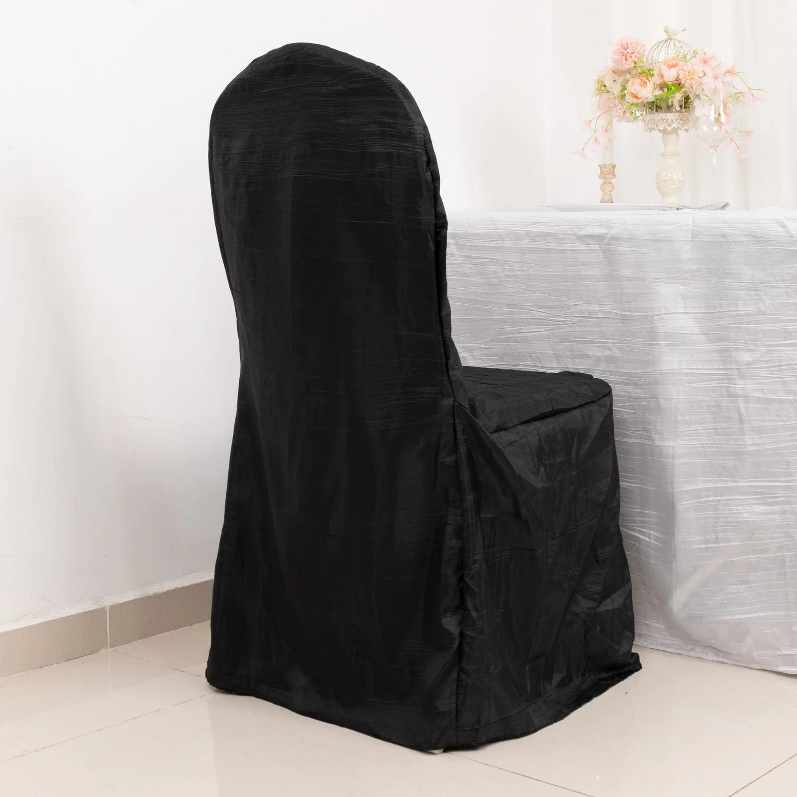 Crinkle Crushed Taffeta Banquet Chair Cover