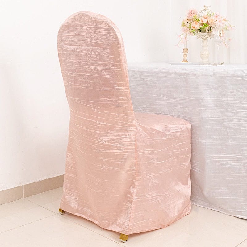 Crinkle Crushed Taffeta Banquet Chair Cover