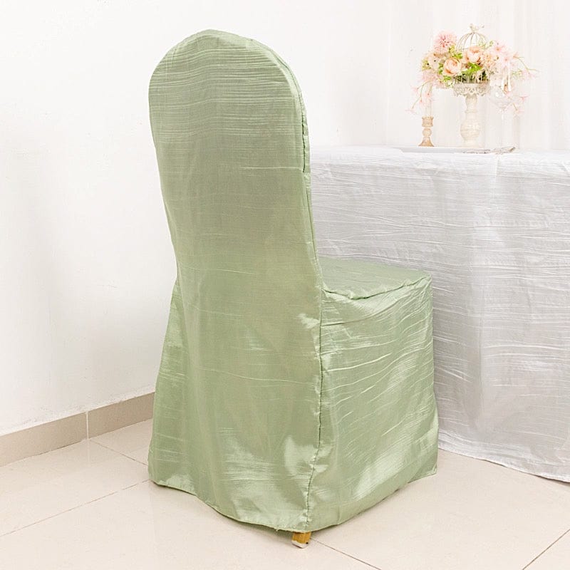 Crinkle Crushed Taffeta Banquet Chair Cover