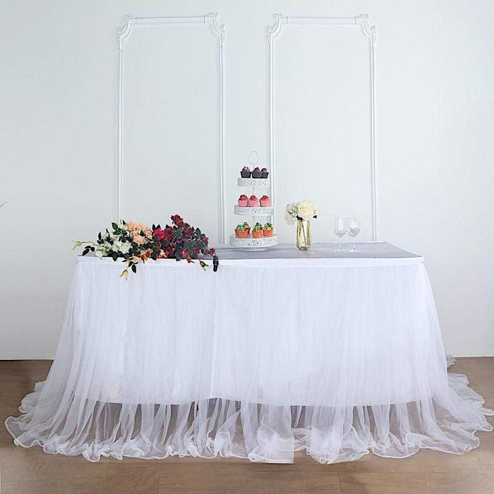 Dual Layer Tulle with Satin Table Skirt SKT_T04_WHT_WHT_17
