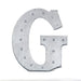 1.7 ft Lighted Metal Marquee Silver Light Up Letter WOD_METLTR01_20_G