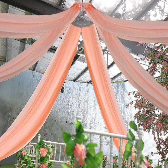 1 Panel 10 x 30 ft Premium Sheer Voile Ceiling Curtains Drapes CUR_PANORGZ_30_046