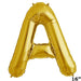 1 pc 16" Mylar Foil Balloon - Gold Letters BLOON_16GD_A