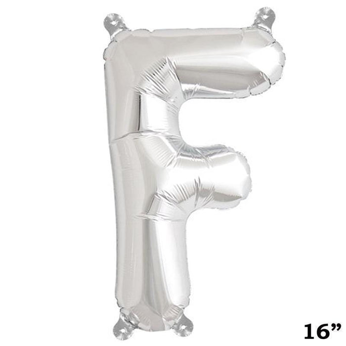 1 pc 16" Mylar Foil Balloon - Silver Letters BLOON_16S_F