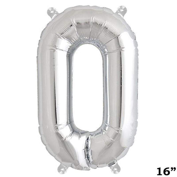 1 pc 16" Mylar Foil Balloon - Silver Letters BLOON_16S_O