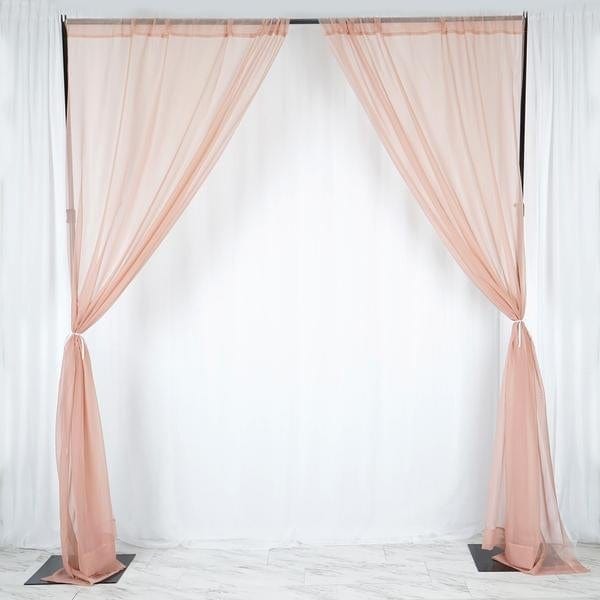 10 ft x 10 ft Sheer Voile Professional Backdrop Curtains Drapes Panels CUR_PANORGZ_080