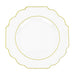 10 pcs 12" Baroque Plastic Dinner Plates - Disposable Tableware DSP_PLR0014_10_CLGD