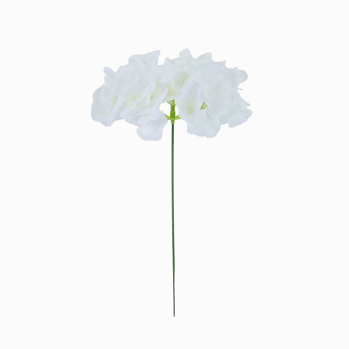 10 Silk Hydrangea Flowers Heads with Stems Wedding Arrangements ARTI_HYD03_CRM