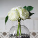 10" tall Silk Artificial Peony Flowers Bouquet Arrangement