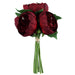 10" tall Silk Artificial Peony Flowers Bouquet Arrangement ARTI_BOUQ_PEO07_BURG