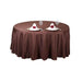 108" Polyester Round Tablecloth Wedding Party Table Linens - Chocolate Brown TAB_108_CHOC_POLY