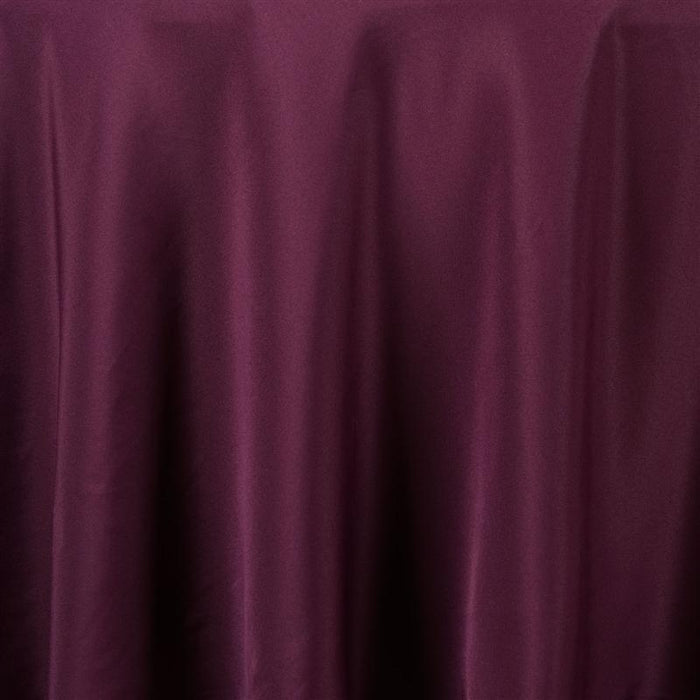 108" Polyester Round Tablecloth Wedding Party Table Linens - Eggplant Purple TAB_108_EGG_POLY