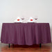108" Polyester Round Tablecloth Wedding Party Table Linens - Eggplant Purple TAB_108_EGG_POLY