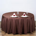 108" Polyester Round Tablecloth Wedding Party Table Linens - Chocolate Brown TAB_108_CHOC_POLY
