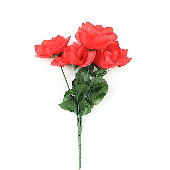 12 Silk Open Roses Bushes ARTI_84OPN_RED