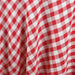 120" Checkered Gingham Polyester Round Tablecloth - Red and White TAB_CHK120_RED