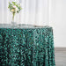 120" Large Payette Sequin Round Tablecloth - Hunter Green TAB_71_120_HUNT