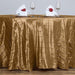 120" Pintuck Round Tablecloth Wedding Party Table Linens - Gold TAB_PTK120_GOLD