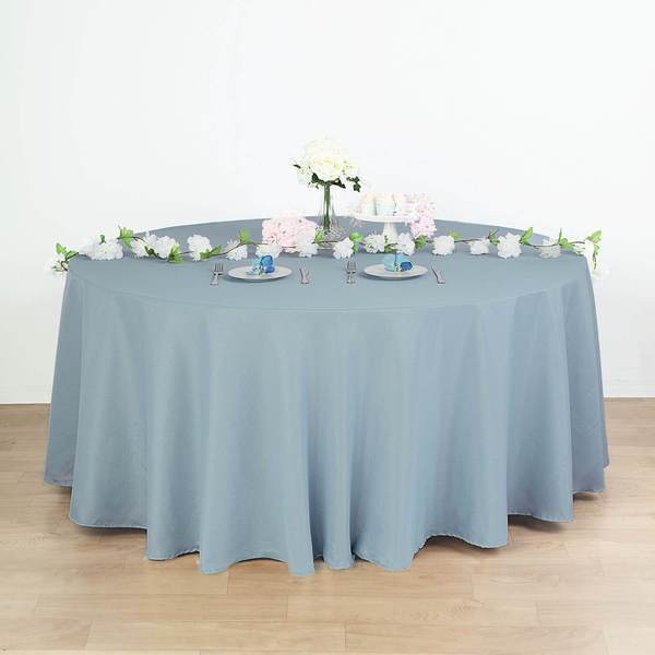 120" Polyester Round Tablecloth Wedding Party Table Linens